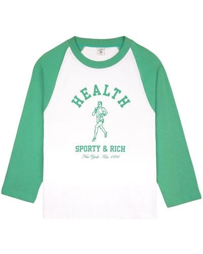 Sporty & Rich Ny Running Club ロングtシャツ - グリーン