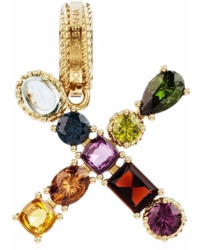 Dolce & Gabbana Rainbow Alphabet X 18kt Gelbgoldanhänger - Mettallic