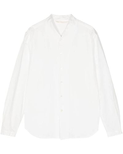 Forme D'expression Collarless Cotton Shirt - White