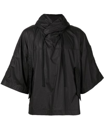 Julius Hooded Ripstop Pullover Jacket - Black