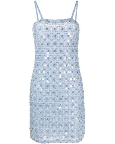 P.A.R.O.S.H. Mini-jurk Met Stras - Blauw