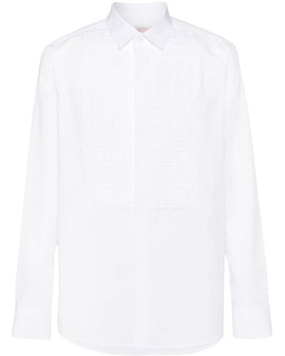 Valentino Garavani Interlocking Motif Cotton Shirt - White