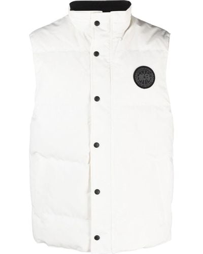 Canada Goose Logo-patch Padded Gilet - White
