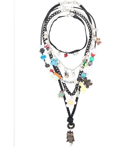 Amir Slama Five-strand Charm Necklace - Multicolor