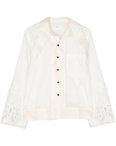 Toga Lace-embroidered Cotton Shirt - White