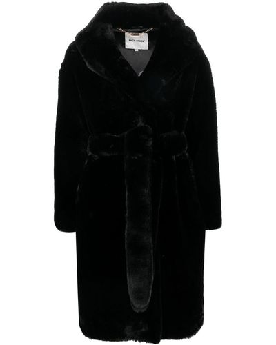 Each x Other Faux-fur Hooded Coat - Black