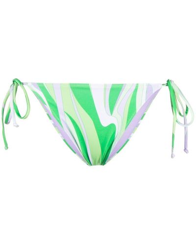 Mc2 Saint Barth Slip bikini con stampa astratta - Verde