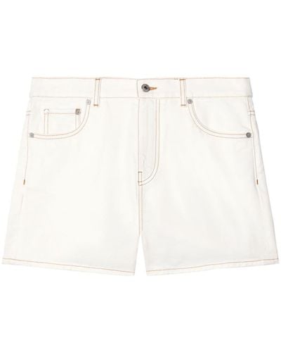 Off-White c/o Virgil Abloh Contrast-stitching Denim Shorts - White