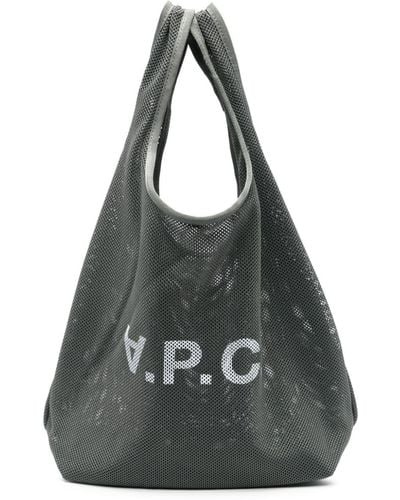 A.P.C. Rebound Logo-print Tote Bag - Black