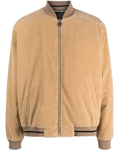 Palm Angels Corduroy cotton bomber jacket - Neutro