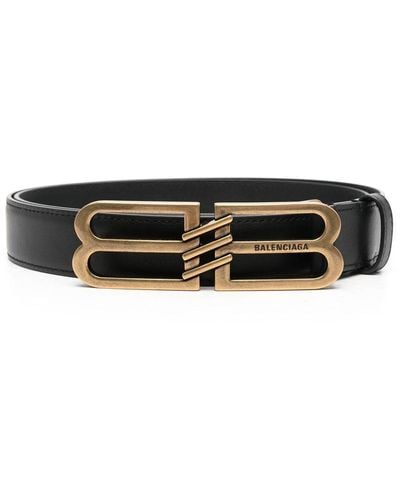 Balenciaga Bb Signature 30 Buckled Belt - Black