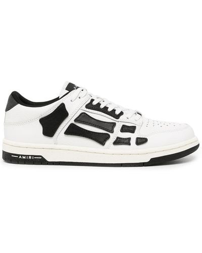 Amiri Skel Panelled Leather Low-top Sneakers - White