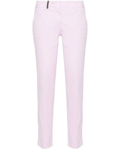 Peserico Iconic 4718 Cropped-Zigarettenhose - Pink