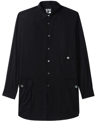 COMME DES GARÇON BLACK Front-pockets Button-up Cotton Shirt - Black