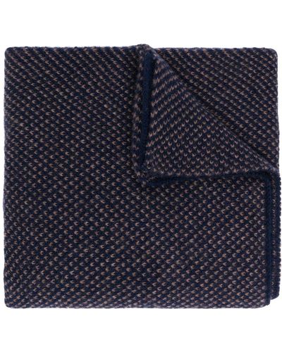 Dell'Oglio Knitted Cashmere Scarf - Blue