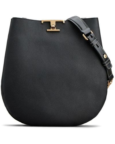 Tod's Sac porté épaule T Timeless - Noir