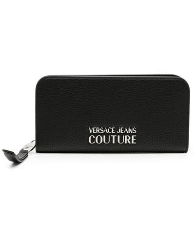 Versace Portemonnee Met Logoplakkaat - Zwart