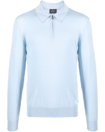 Brioni Sweatshirt mit Polokragen - Blau