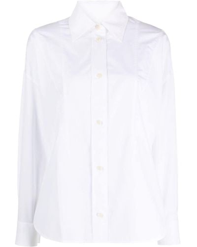 Ports 1961 Paneled Poplin Cotton Shirt - White