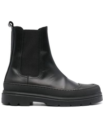 Calvin Klein Leather Chelsea Boots - Black