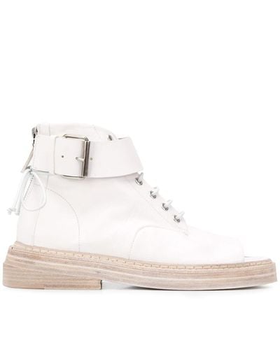 Marsèll Open Toe Ankle Boots - White