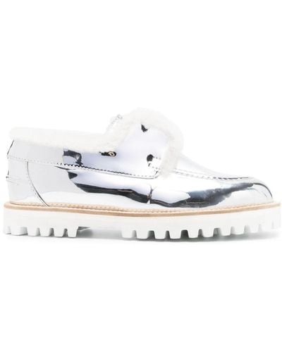 Le Silla Metallic Loafers - Wit