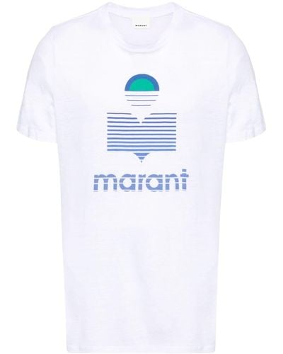 Isabel Marant Karman T-Shirt aus Leinen - Weiß