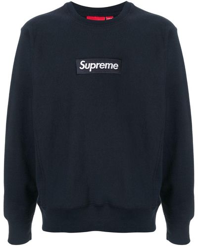 Supreme Box Logo Crew-neck Sweatshirt - Blue