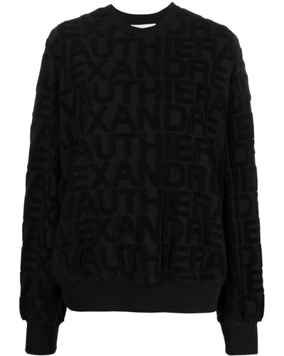 Alexandre Vauthier Sweater Met Logo Reliëf - Zwart