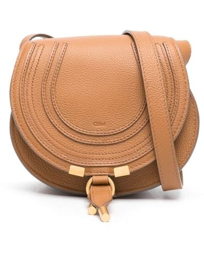 Chloé Marcie Leather Crossbody Bag - Brown