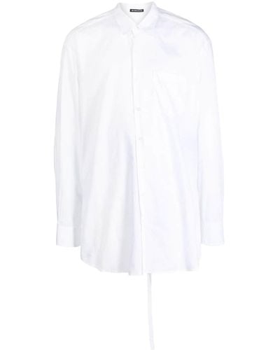 Ann Demeulemeester Camisa Mark de manga larga - Blanco