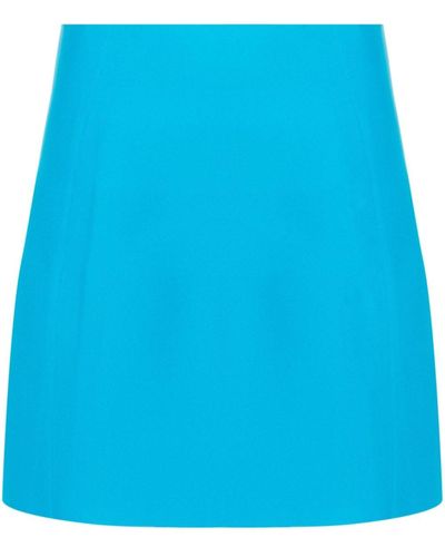 Jil Sander Fine-ribbed Mini Skirt - Blue