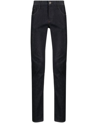 Gucci Slim-Fit-Jeans mit Horsebit-Detail - Blau