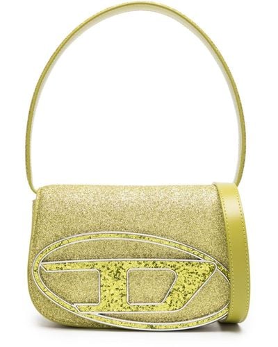 DIESEL 1dr Handtasche im Glitter-Look - Gelb