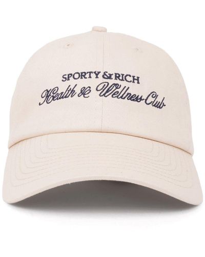 Sporty & Rich H&w Club Pet Met Geborduurd Logo - Naturel