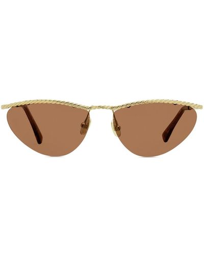 Lanvin Twist-detailing Cat-eye Sunglasses - Brown