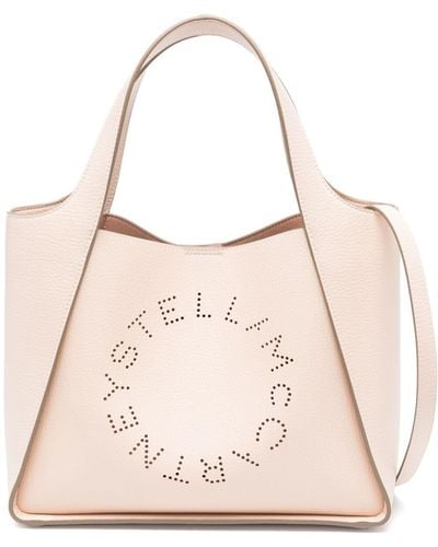Stella McCartney Logo Grainy Alter Mat Shopper - Natur