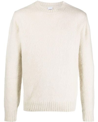 Aspesi Crew Neck Wool Sweater - White