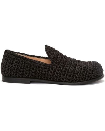 JW Anderson Crochet Mocassin Loafers - Black