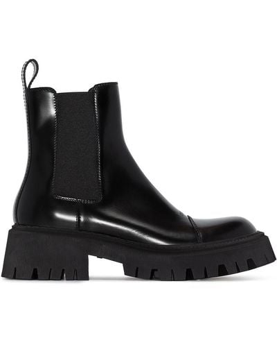 Balenciaga Tractor Chelsea Boots - Men's - Leather/rubber - Black
