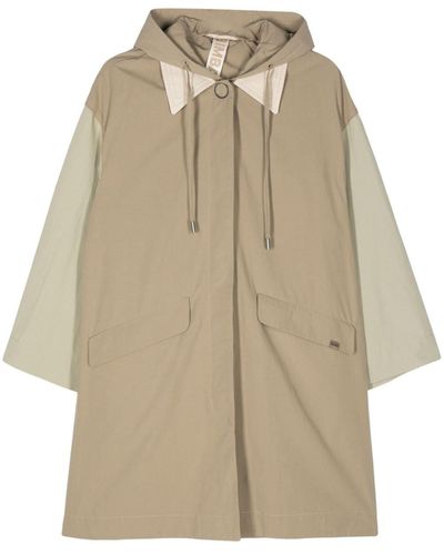 Bimba Y Lola Panelled Cotton Trench Coat - Natural