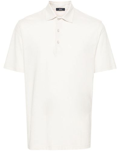 Herno Lightweight Cotton Polo Shirt - White