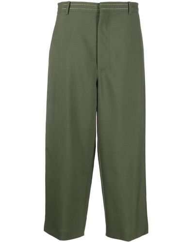 Marni Cropped-Hose mit hohem Bund - Grün