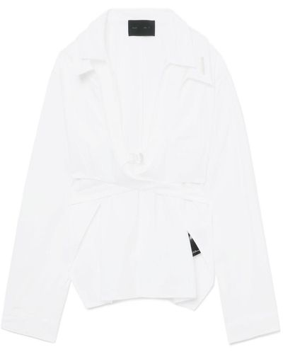 HELIOT EMIL Cut-out Detailing Shirt - White