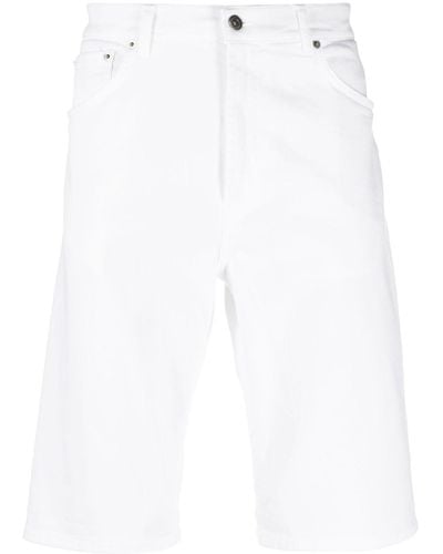 Dondup Knielange Jeans-Shorts - Weiß