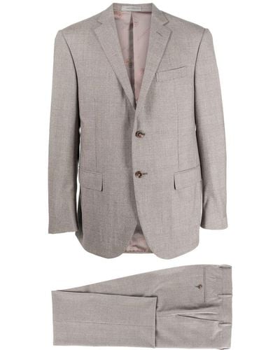 Corneliani Costume à veste à simple boutonnage - Gris