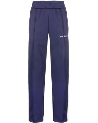 Palm Angels Pantalones de chándal con logo estampado - Azul
