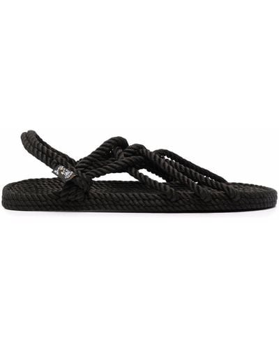 Nomadic State Of Mind Slingback Rope Sandals - Black