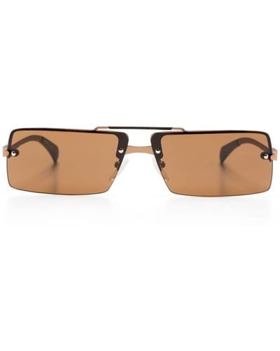 Ferragamo Rectangle-frame Sunglasses - Brown