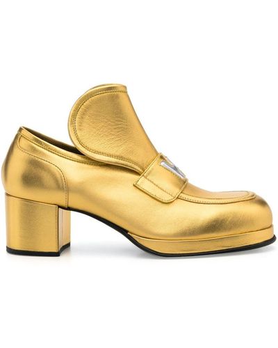 Walter Van Beirendonck Love 65mm Mid-block-heel Loafers - Metallic
